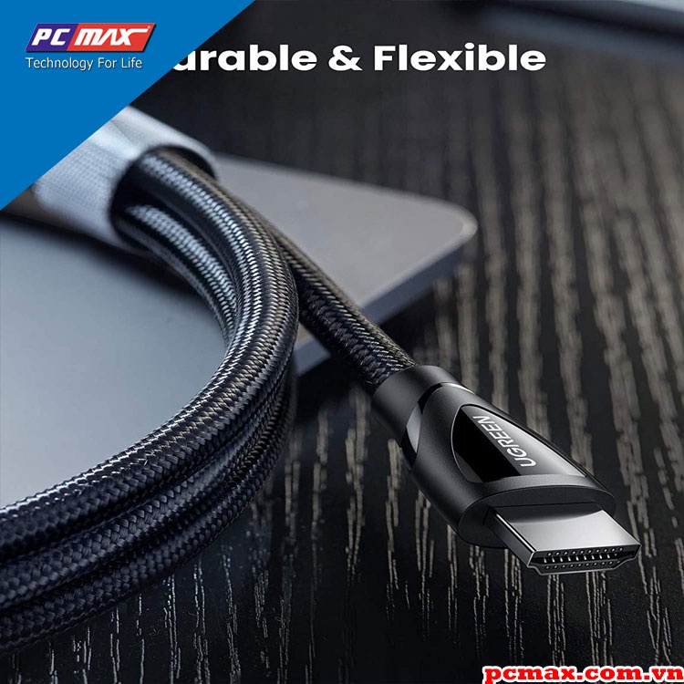 Cáp HDMI 2.1 hỗ trợ 8K truyền âm thanh hình ảnh 1M 2m 3m 5m Ugreen 80401 80402 80403 80404 80405 - Hàng chính hãng