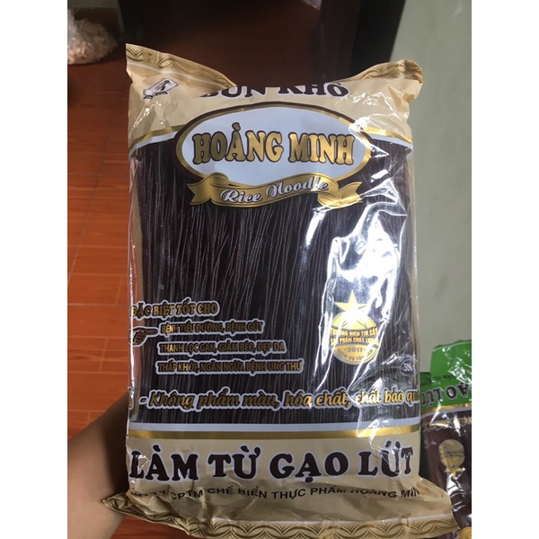 Bún gạo lứt đen ⚡THỰC PHẨM SẠCH⚡ bún gạo HOANG MINH sợi vị ngon, đậm vị quê