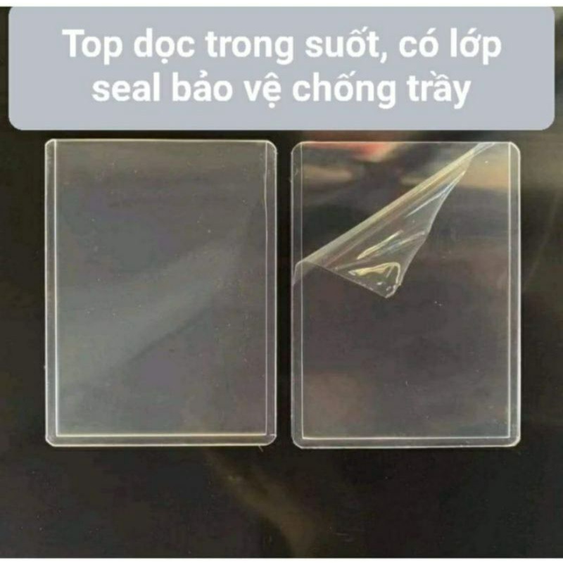 Toploader A7 có seal kích thước chuẩn 7.6x10.1cm đựng card Anime Kpop