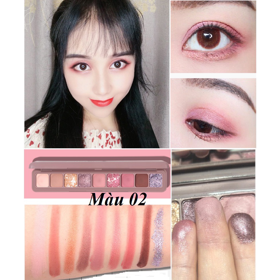 Bảng Phấn Mắt 9 Ô Led Caiji Mifeixi Xinh Lắm Luôn-W20-B6T1 | BigBuy360 - bigbuy360.vn