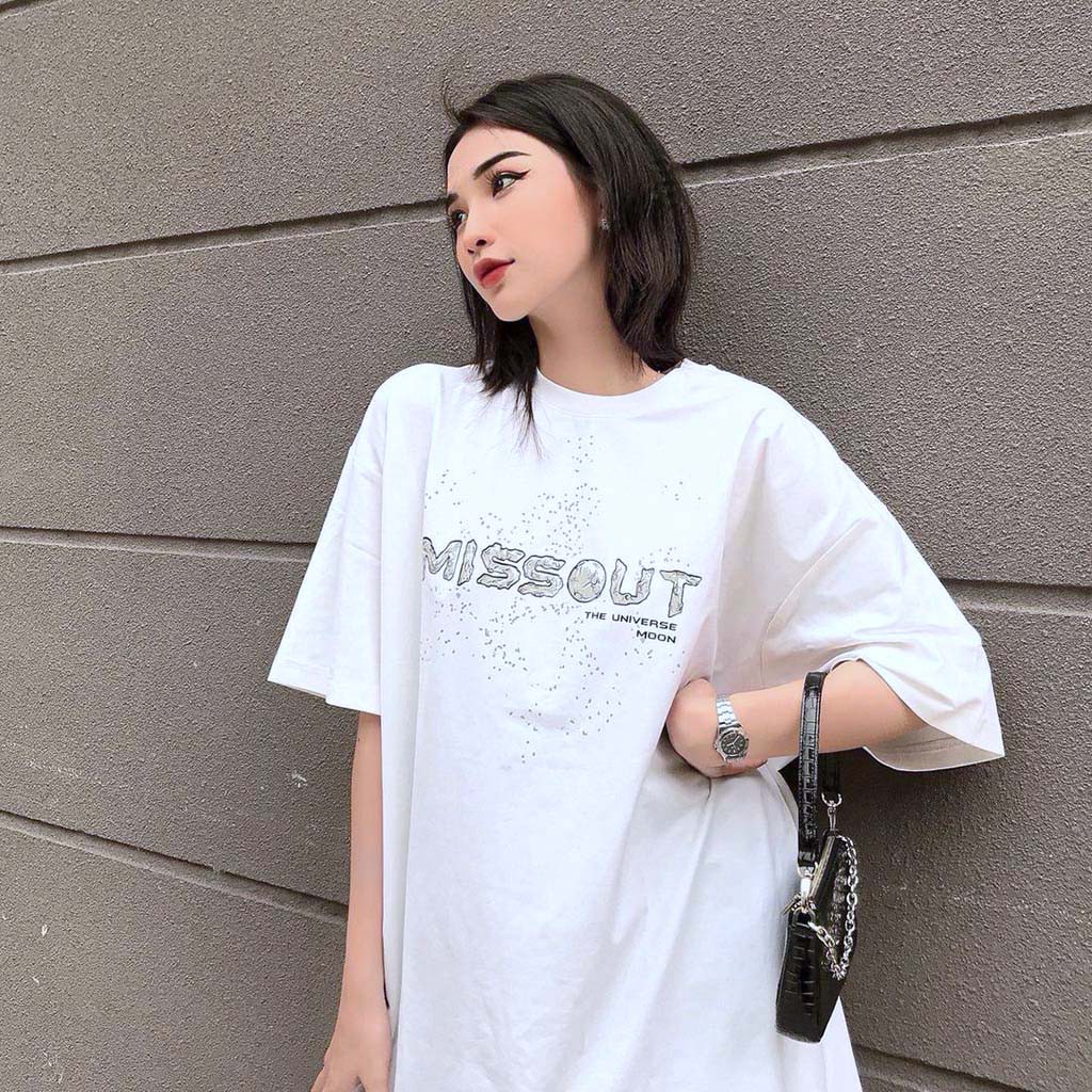 Áo Thun Nam Nữ MISSOUT MOON Unisex - Kiểu áo phông form rộng tay lỡ Leevin Store | BigBuy360 - bigbuy360.vn