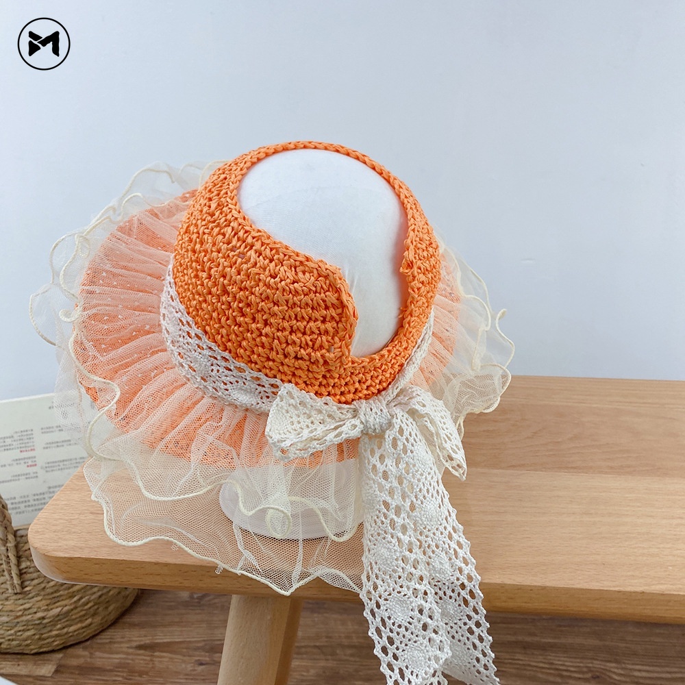 Mũ Chống Nắng Thiết Kế Phối Ren Nơ Dễ Thương Thoáng Khí 2022 Dành Cho Nữ