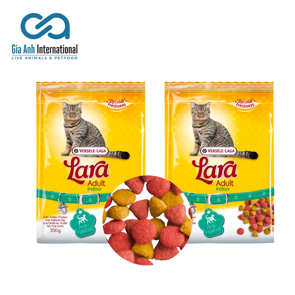 Thức Ăn Ngừa Bệnh Búi Lông Cho Mèo - Versele-Laga Lara Adult Indoor Giúp Lợi Tiêu Hoá Gói 350g