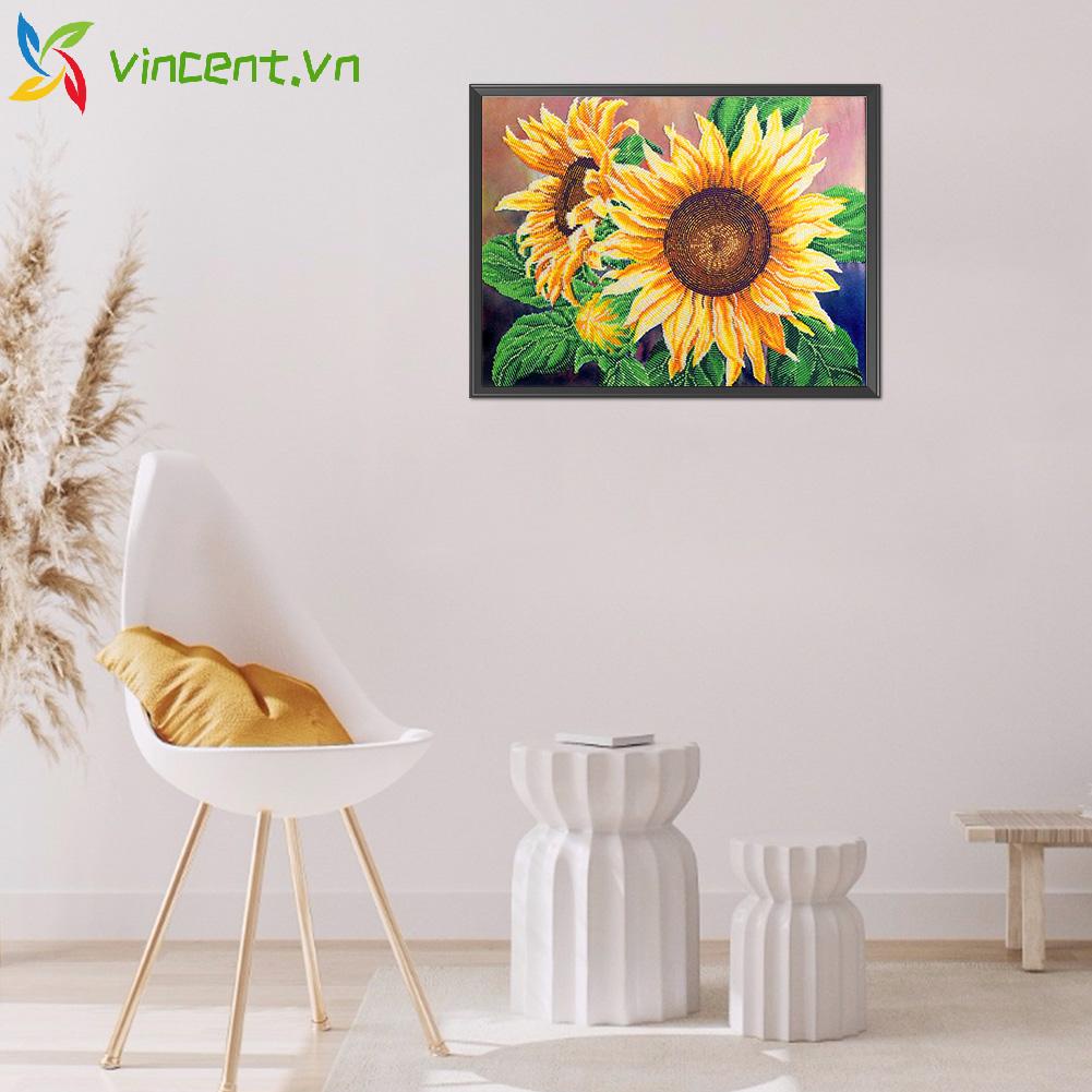 Toàn Bộ Tranh Thêu Chữ Thập DIY 11CT Hình Hoa Hướng Dương