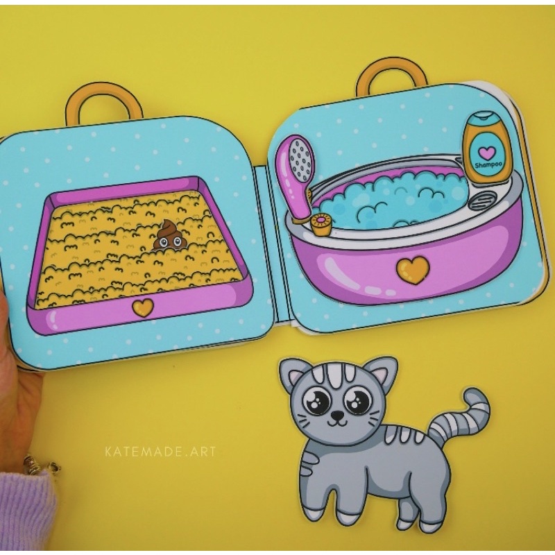 NGÔI NHÀ BÚP BÊ GIẤY MÈO