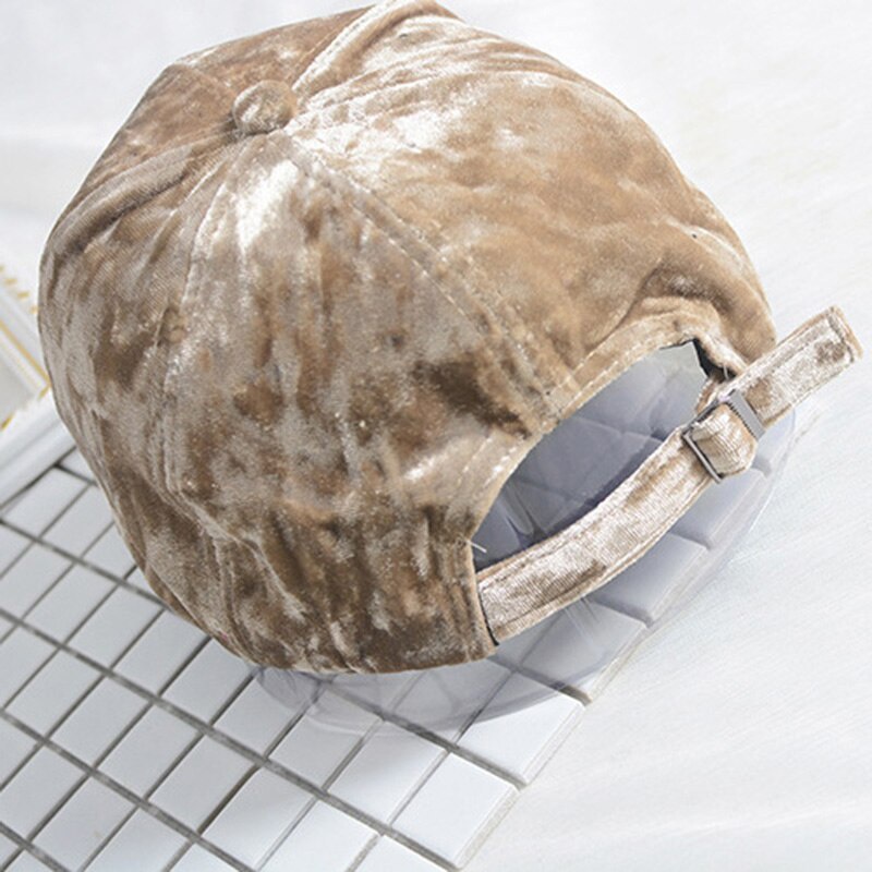 Mũ Lưỡi Trai Nhung Mềm Màu Trơn Giữ Ấm Mùa Thu Đông Phong Cách Hip Hop Unisex