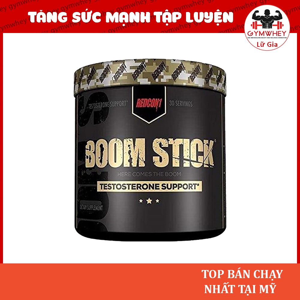 Boomstick Tăng sinh lý Tăng Testosterone, Tăng Hocmon Nam, Thúc Đẩy Phát Triển Cơ Bắp Redcon1 Bomstick