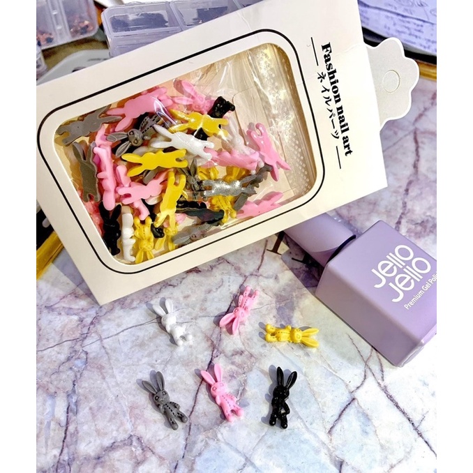 Charm đính nail dễ thương-đính nail hình thỏ hót