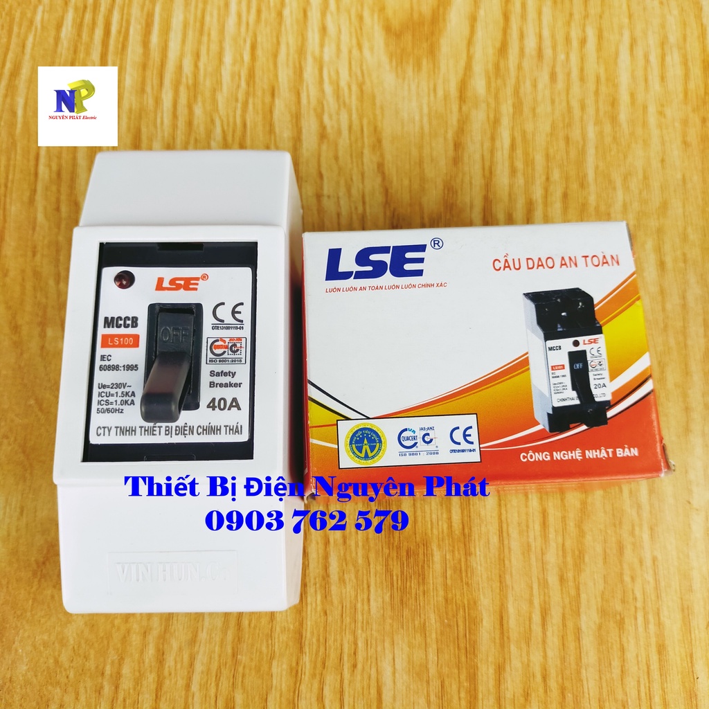 LS100 Cầu Dao An Toàn, CB Cóc  - Loại Kèm Hộp Nổi
