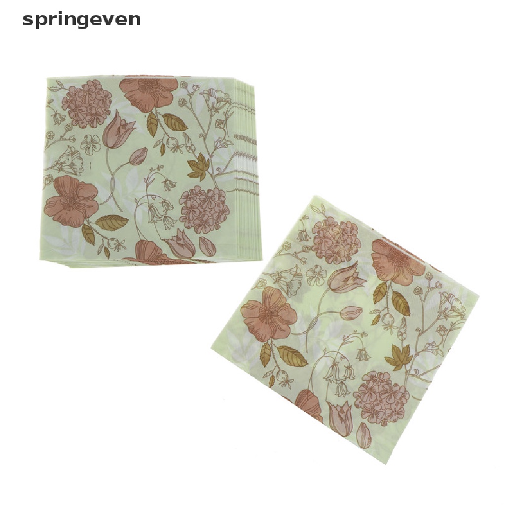 Set 20 Khăn Ăn Giấy In Hoa Trang Trí Tiệc Cưới