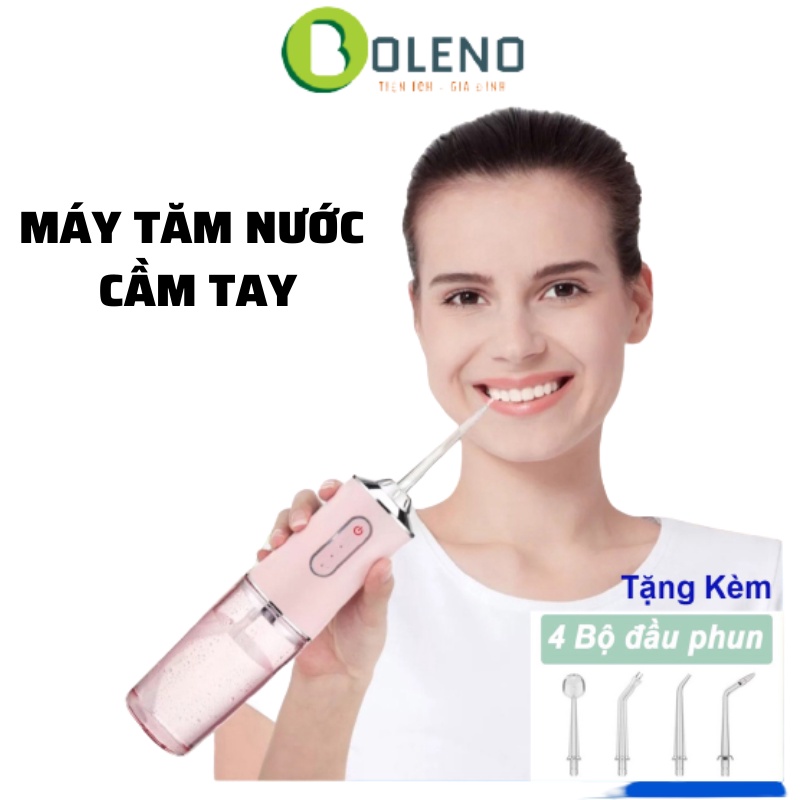 Máy Tăm Nước Cầm Tay Oral Irrigator Thế Hệ Mới 2021 - Dòng Máy Tăm Nước Nha Sĩ Khuyên Dùng  - Tặng 4 Đầu Chuyên Dụng