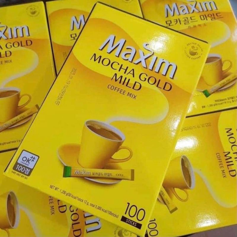 10 Gói CÀ PHÊ HÒA TAN MAXIM MOCHA GOLD MILD HÀN QUỐC