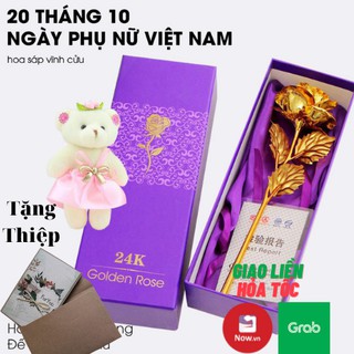 Hoa Hồng Vàng Đế Love 24k - Quà Tặng 14/2, 8/3, 20/10, Giáng Sinh Noel, Sinh Nhật, Lễ Tết