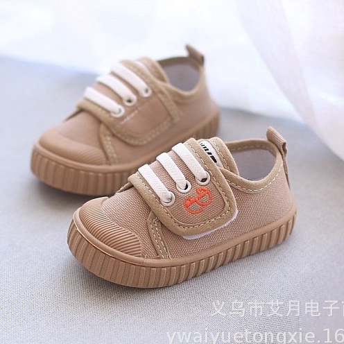 Giày thể thao quai dán tiện lợi cho bé trai bé gái tập đi đế mềm sz 18-23