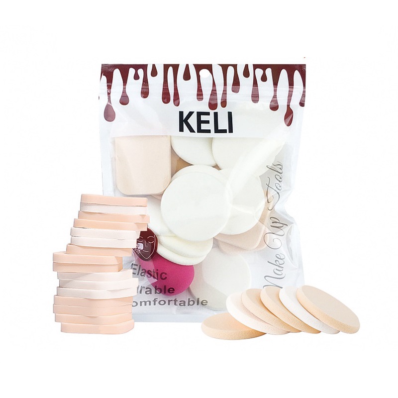 Set 20 Bông Mút Trang Điểm/Tán kem Nền Đa Năng #C126