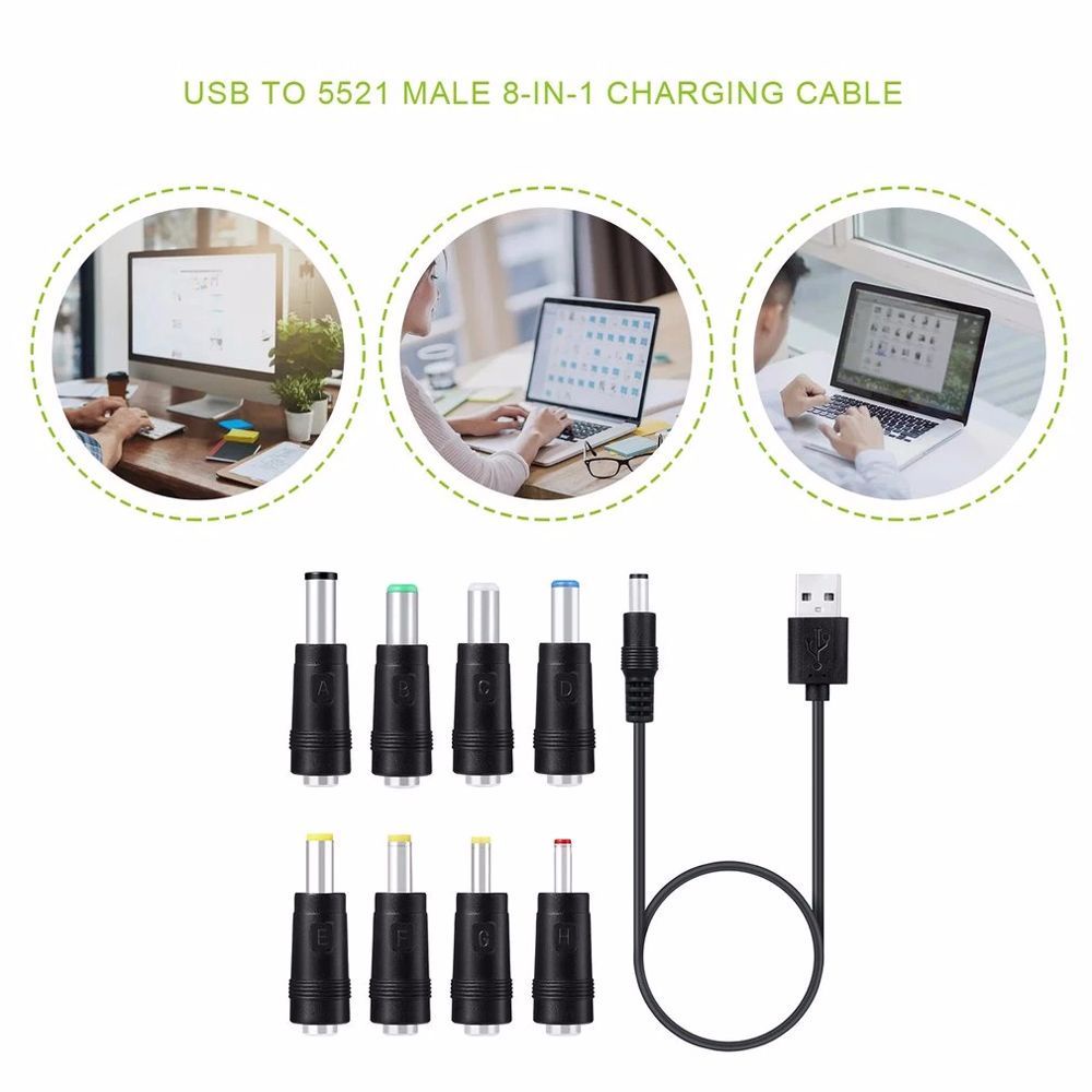 Dây Cáp Sạc Chuyển Đổi Augustina Từ Cổng Usb Sang 5521 Cho Router Dc 8 Trong 1 | BigBuy360 - bigbuy360.vn