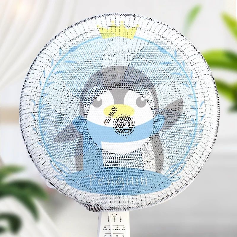 [ Có Dây Rút] Màn Lưới Bọc Quạt Họa Tiết Cute An Toàn Cho Bé