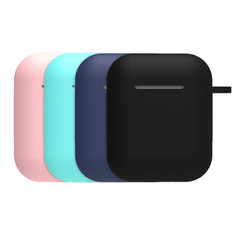 Bộ phụ kiện vỏ silicone bảo vệ chống thất lạc cho hộp sạc tai nghe AirPods | BigBuy360 - bigbuy360.vn