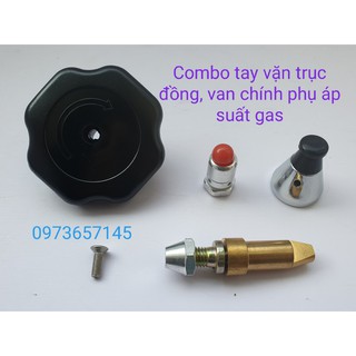 Combo tay vặn trục đồng và van xả chính phụ kèm chân van nồi áp suất  - Linh phụ kiện Trang Diệp Chi