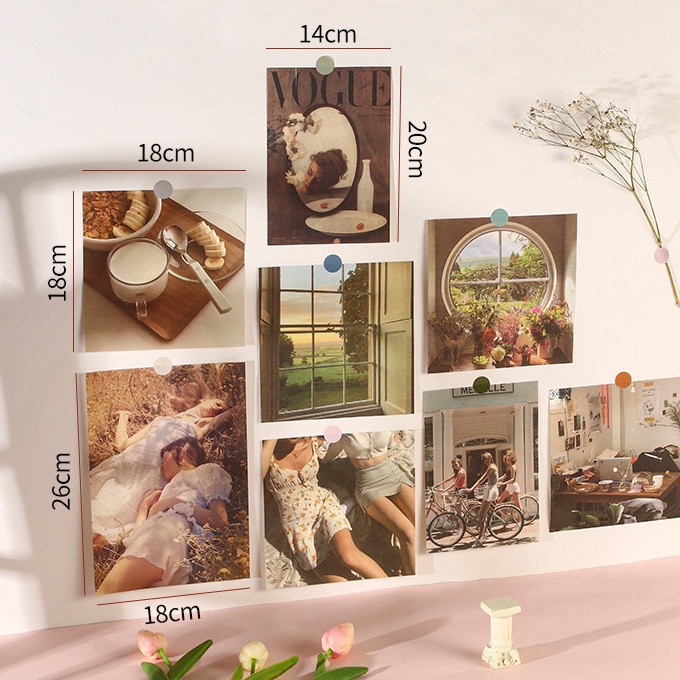 SET 13/14 TẤM POSTCARD VINTAGE AND MOVIE SPECIAL SIZE LỚN  - postcard dán tường trang trí