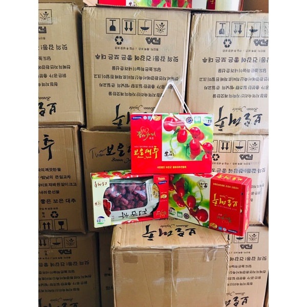 Táo đỏ sấy khô Hàn Quốc hộp 1kg trái nhỏ đẹp(Táo đỏ sấy khô Hàn Quốc BOEUN JUJUBE)