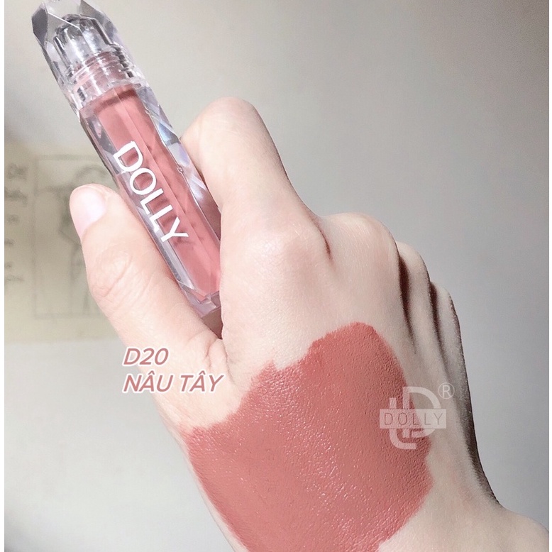 Son Kem Lì DOLLY DIAMOND VELVET, Không Chì Cao Cấp