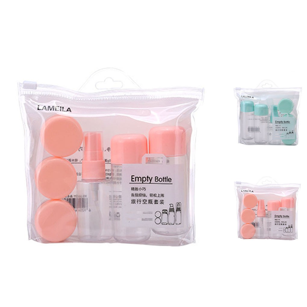 [Hàng mới về] Set 8 dụng cụ đựng mỹ phẩm mini tiện dụng mang theo khi đi du lịch | BigBuy360 - bigbuy360.vn