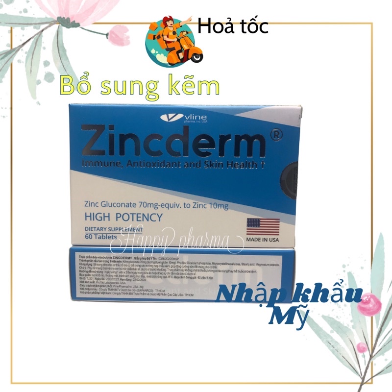 ZinCderm - Hỗ trợ làm đẹp da, tóc, móng