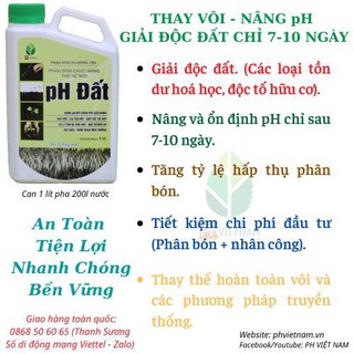 pH ĐẤT Thay vôi-Cải tạo Đất
