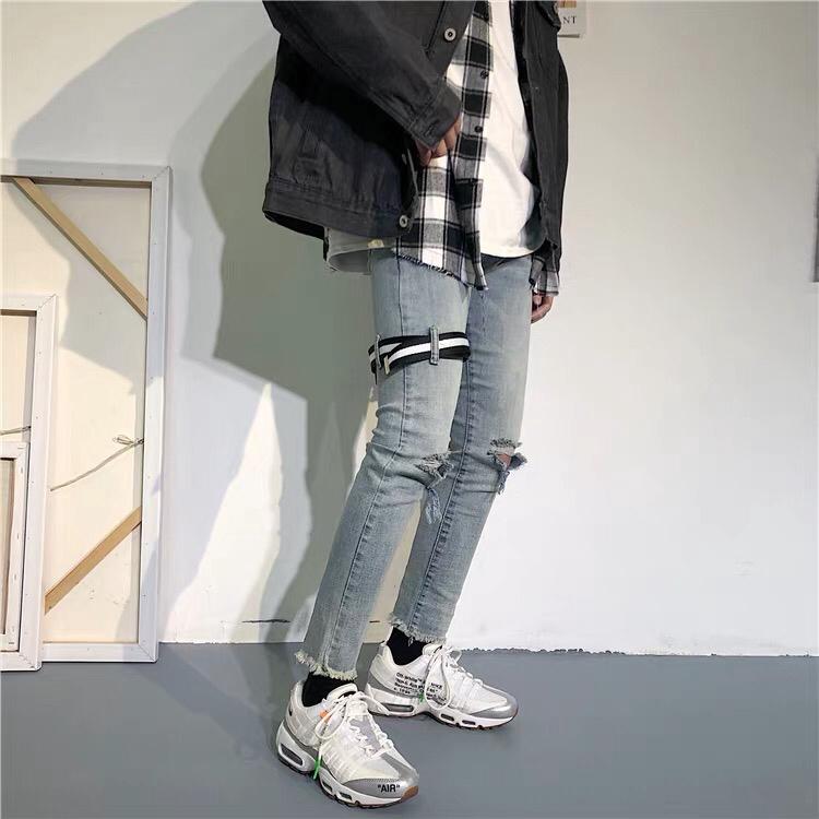 Quần jeans kèm đai Q286