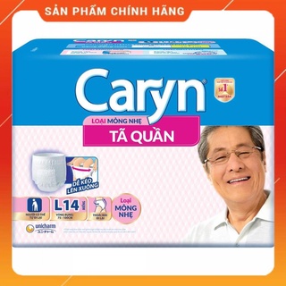 Tã quần caryn mỏng nhẹ l 14 miếng và m 16 miếng xl 12 miếng