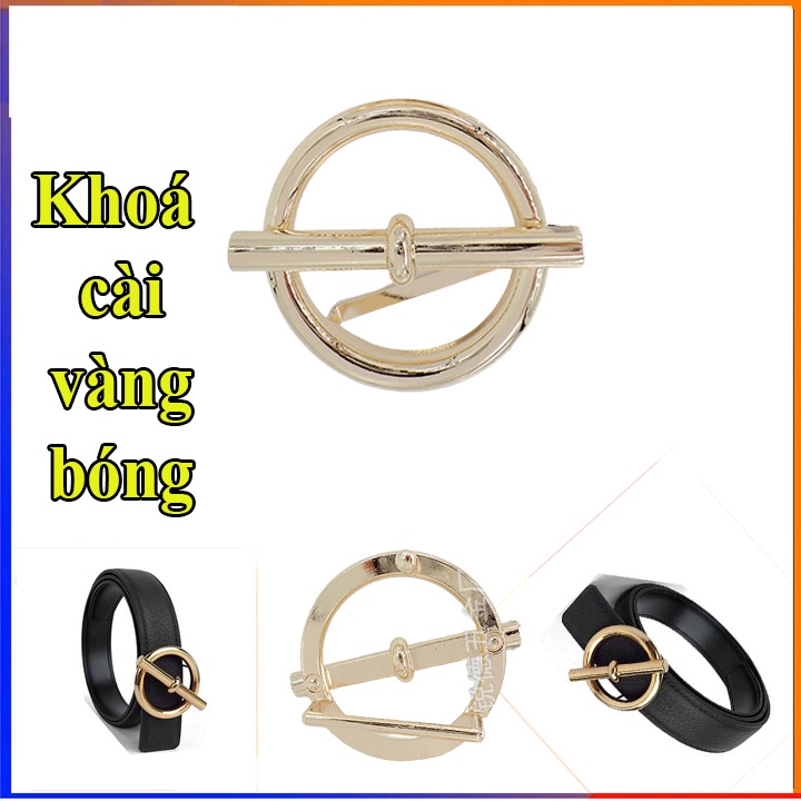 Mặt thắt lưng Khóa kim 3.5cm lắp vừa dây 3,2 đến 3,4cm kiểu dán tròn