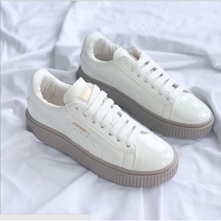 Giày Thể Thao Sneaker 𝗣𝘂𝗺𝗮 Nữ - Giày 𝗣𝘂𝗺𝗮 Trắng Đế Nâu Độn Đế Nữ Tăng Chiều Cao Full Bill Box