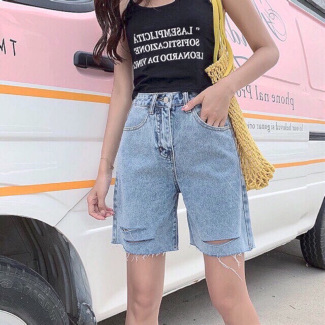 [Mã WASTUP5 giảm 10% tối đa 20K đơn 99K] Quần Jeans Ngố Rách 3 Line | BigBuy360 - bigbuy360.vn