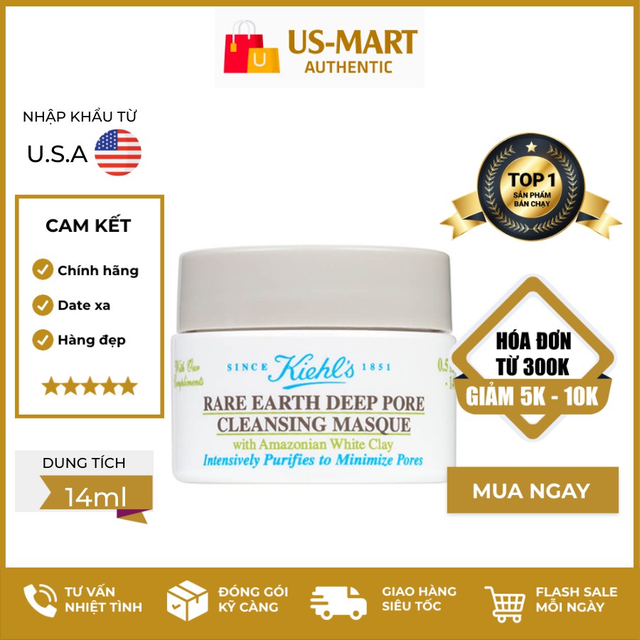 [KIEHL'S] Mặt nạ đất sét KIEHLS RARE EARTH DEEP PORE CLEASING