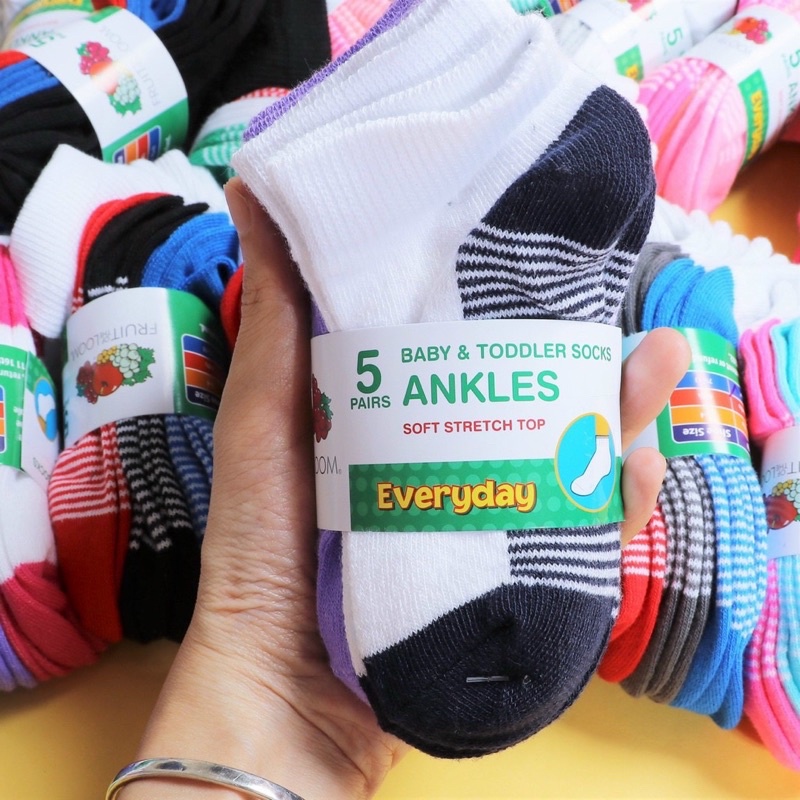 Set 5 đôi vớ bé trai, bé gái xuất dư