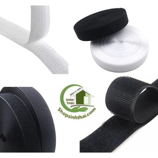 [ 1 mét ] Miếng dán vải 2 mặt dán giày, túi xách - dính gai dán Xé, Băng gai dính, khóa nhám gai khổ rộng 2cm - chọn màu