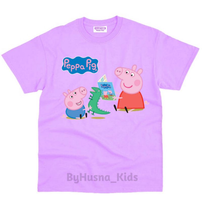 Áo thun cho bé trai và bé gái in hình hoạt hình PEPPA PIG dễ thương, chất liệu cotton mềm mịn thoáng mát NTShirt