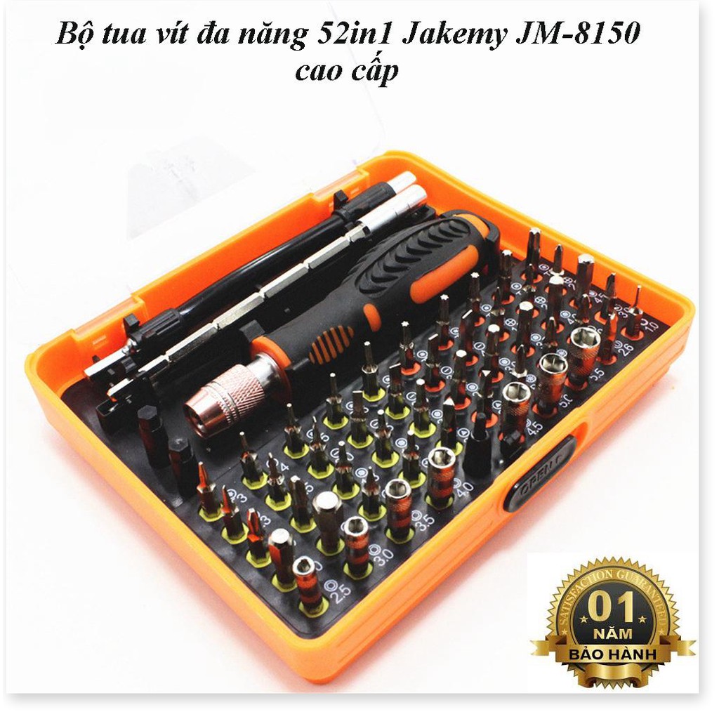 ⚡ Bộ Tua Vít Đa Năng 52in1 Jakemy JM-8150 Chất liệu thép không gỉ cứng cáp chống mài mòn ⚡ Bộ Tua Vít Đa Năng Xịn