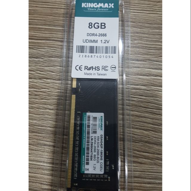Ram pc Kingmax DDR4 8GB bus 2666 Mhz, new full box
