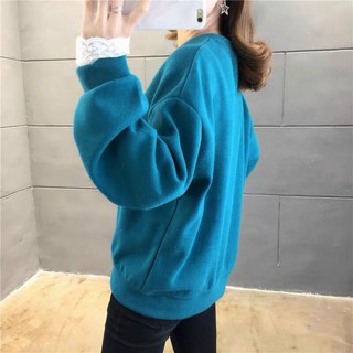 Áo nỉ bông tay pha ren mới
