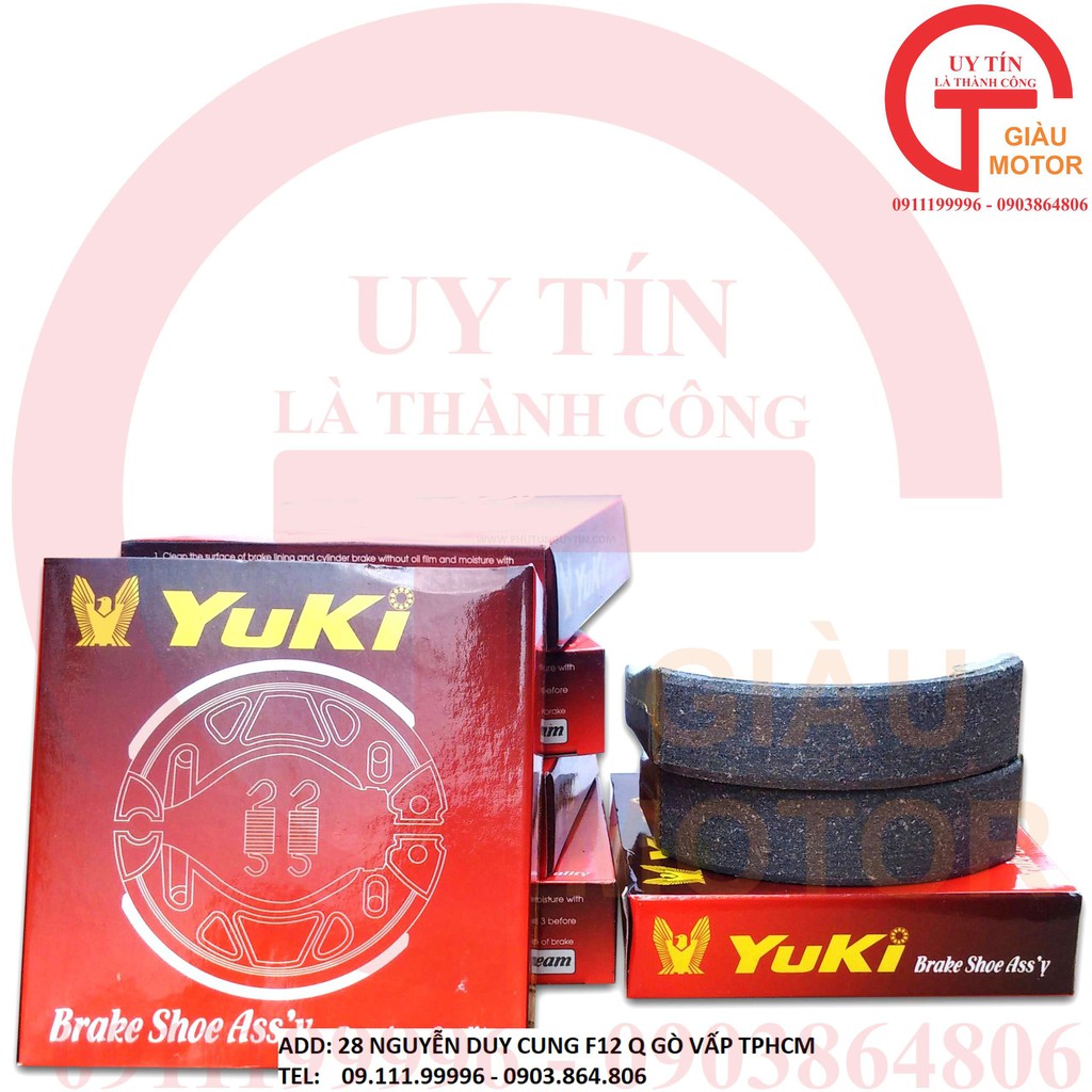 YUKI - BỐ THẮNG ĐỎ , MÁ PHANH CƠ CHO XE HONDA DREAM, WAVE  ,UY TÍN, CHẤT LƯỢNG,GIÁ RẺ