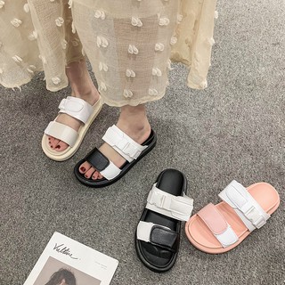Dép sandal đế bằng quai thô phong cách ulzzang Hàn Quốc