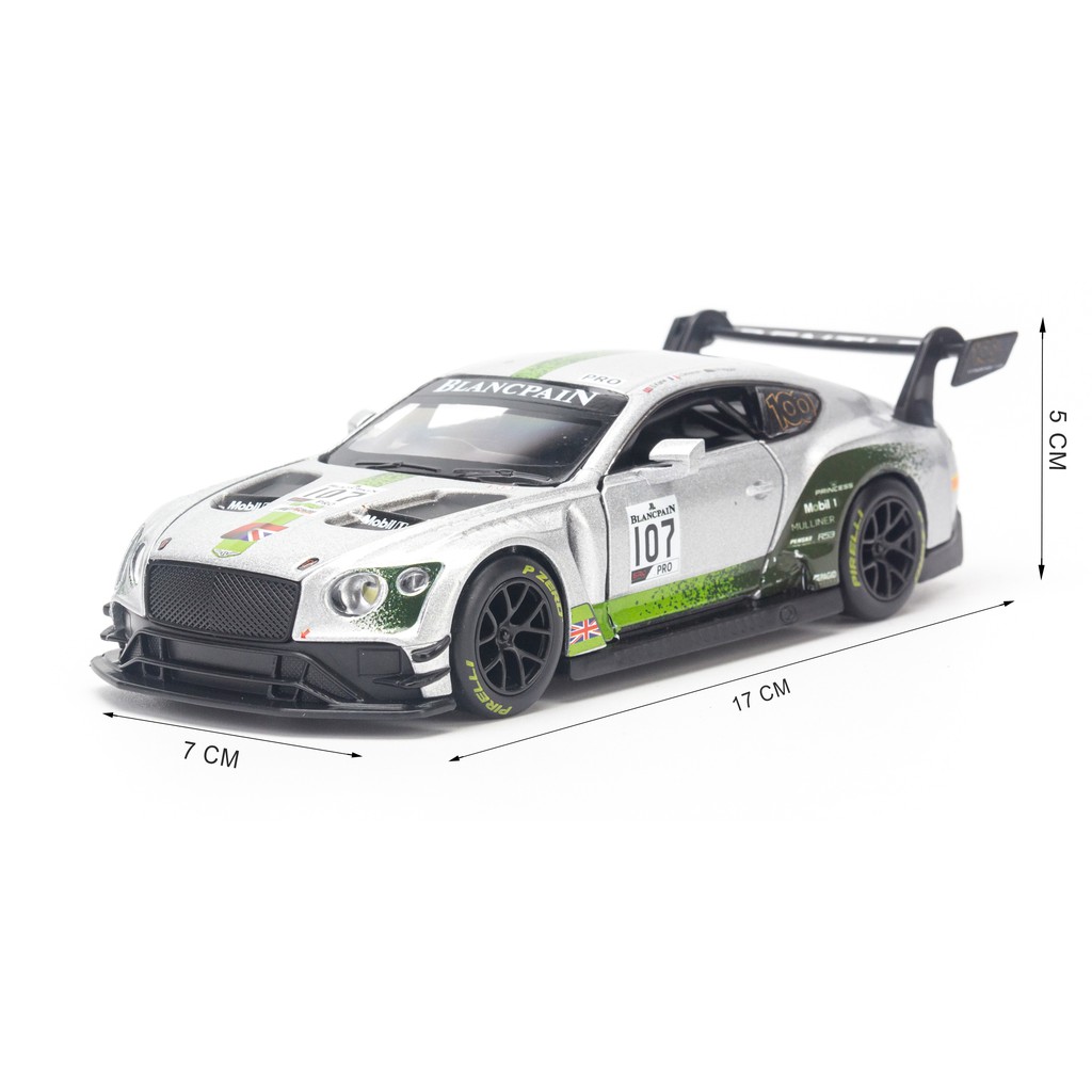 Mô hình xe Bentley Continental GT3, Bentayga, Mulsanne 1:32