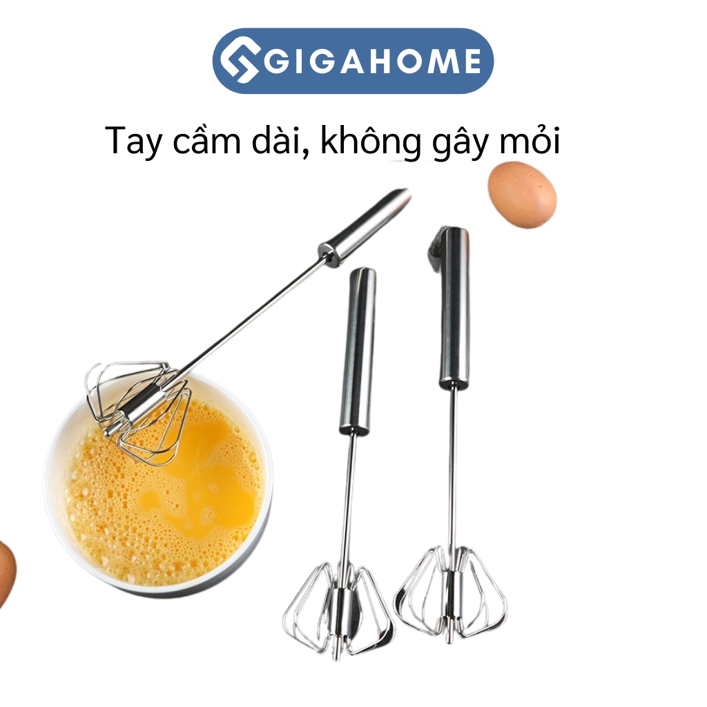 Cây Phới Lồng Đánh Trứng Bán Tự Động Thông Minh Inox 304 GIGAHOME Có Trục Xoay 8209