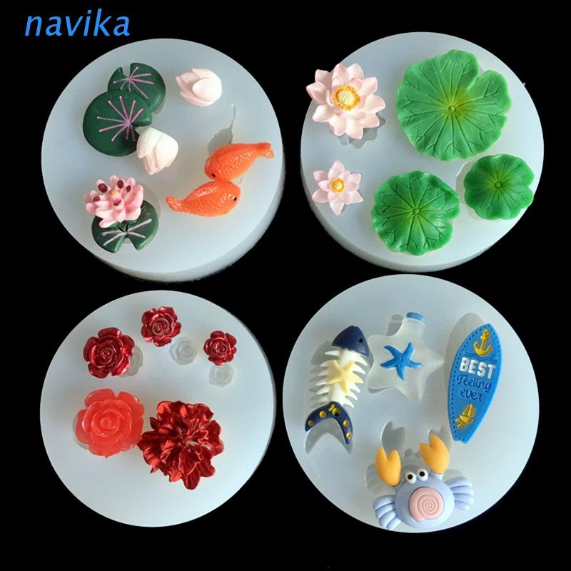 Khuôn Silicone Tạo Hình Hoa Sen/Lá Sen Dành Cho Trang Trí Bình Cá