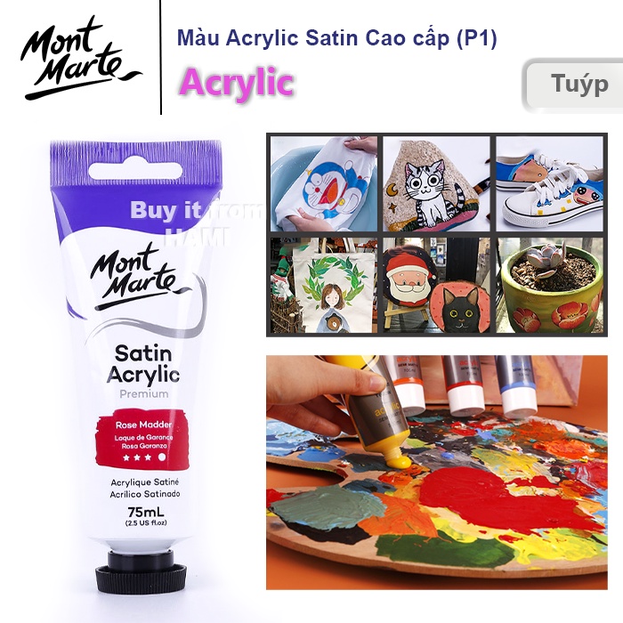 Màu Acrylic Satin Paint 75ml (2.5oz) (P1)