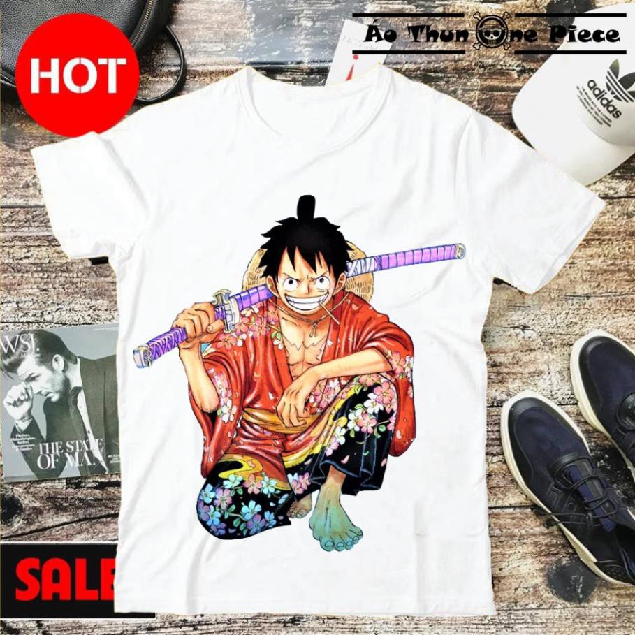 SIÊU RẺ -  ⚡️FREESHIP⚡️Áo Thun In Hình Monkey D.Luffy 2 Mẫu Trắng & Đen Cực Đẹp - One Piece  / có đủ size trẻ em