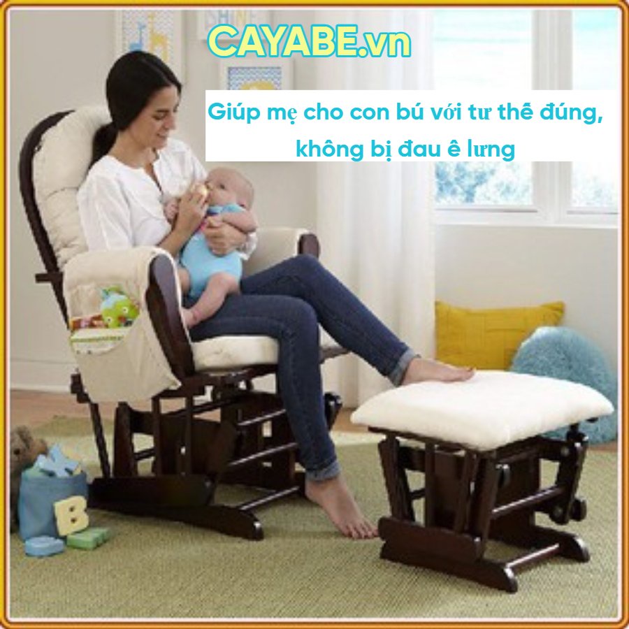 GHẾ LẮC THƯ GIÃN CAYABE CỰC ÊM GỖ TỰ NHIÊN XUẤT KHẨU CHO MẸ BẦU VÀ NGƯỜI LỚN