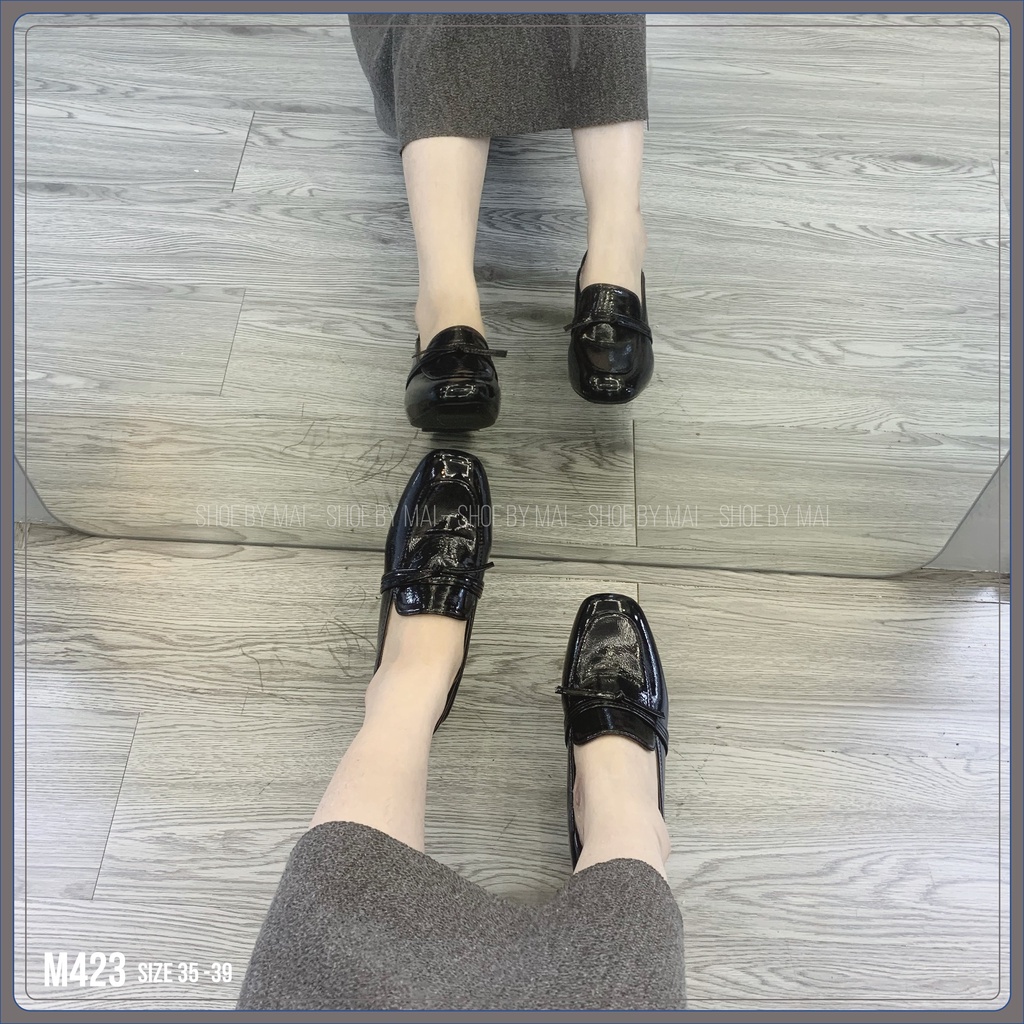 Giày nữ da bóng moca   M423 SHOEBYMAI